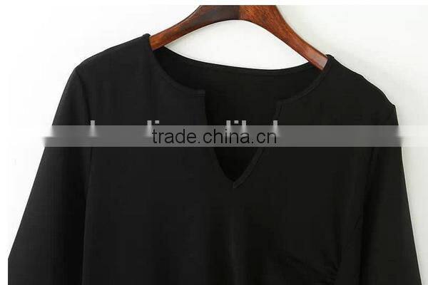 HD-D246 quarter sleeve midi plain bodycon pencil dress/OEM ladies dress/factory new design