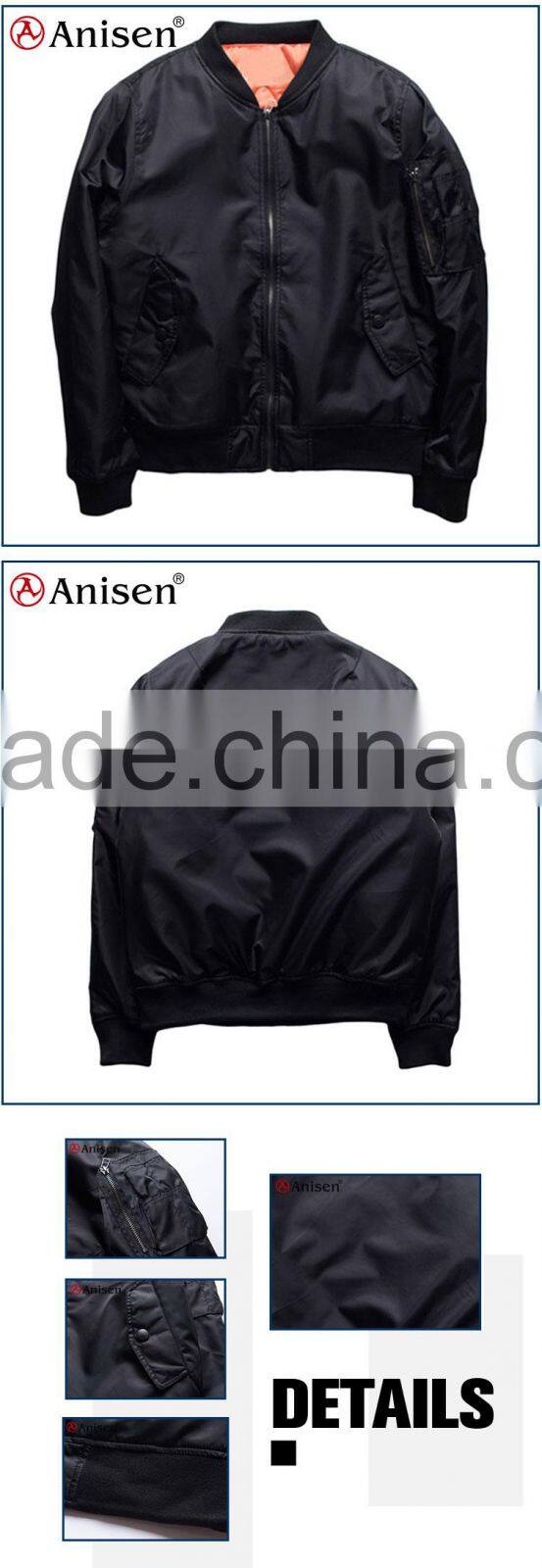 oem service waterproof taffeta bomber men coat