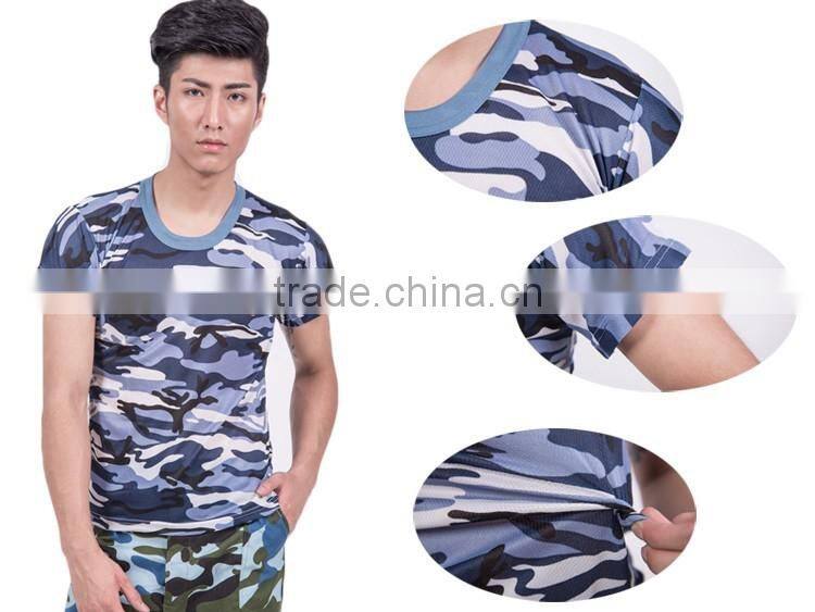 100% polyester o-neck t-shirt wholesale with all over sublimation, camouflage t-shirt wholesale