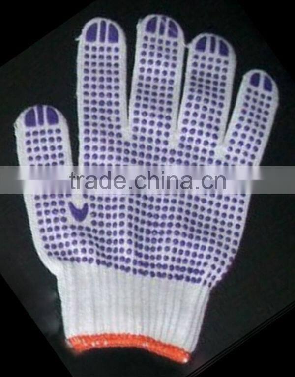 PVC Dotted Cotton Knitted Working Gloves/Safety Gloves