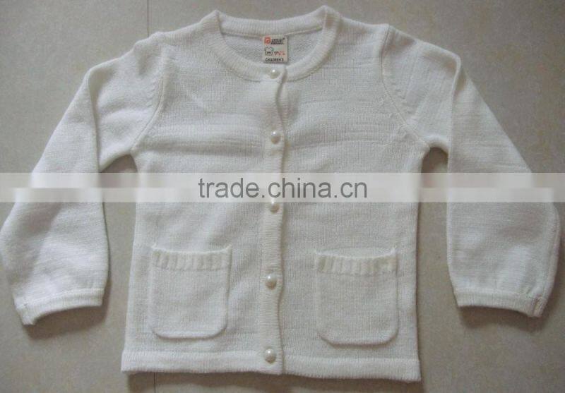 New Style Girl Sweater Cardigan Coat Child Sweater Long-sleeve Sweet Knitwear (BKNK5339)