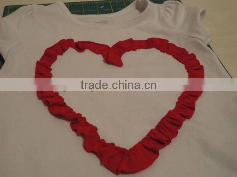 Ruffle Heart Shirt and skirt mini TuTu dresses clothing sets