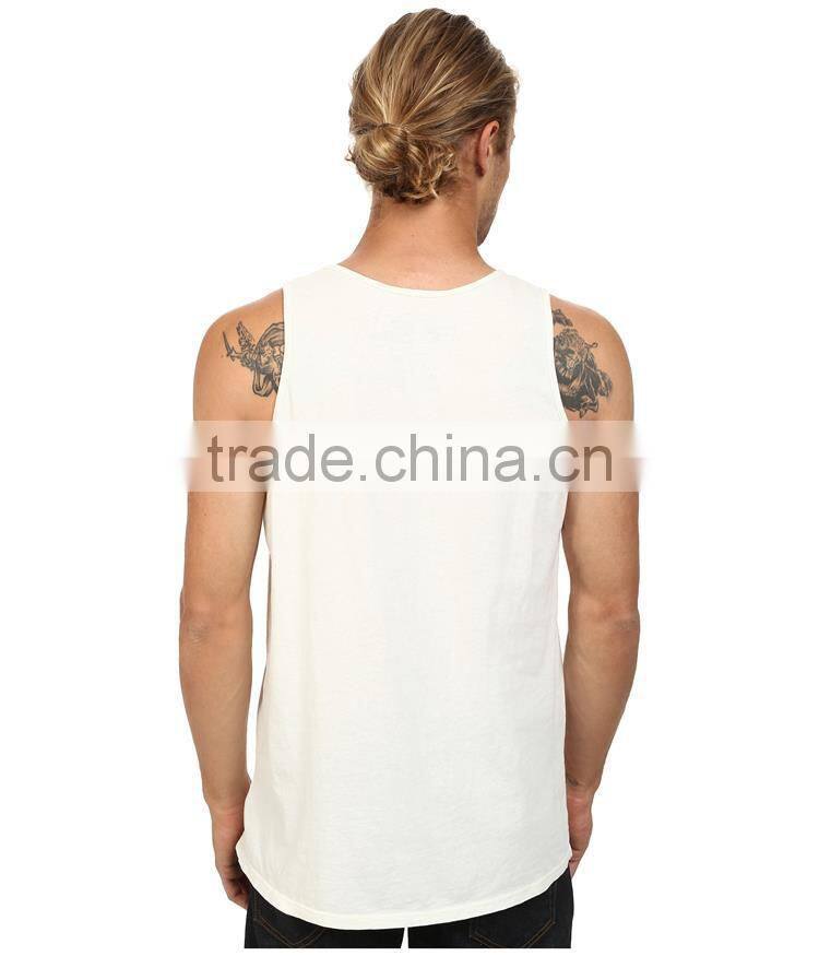 Mens custom bodybuilding stringer vest with pocket