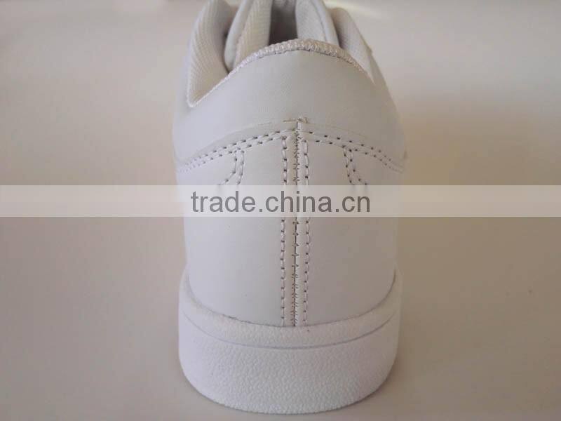 Cheaper china shoe factory price PU leather casual shoes for women