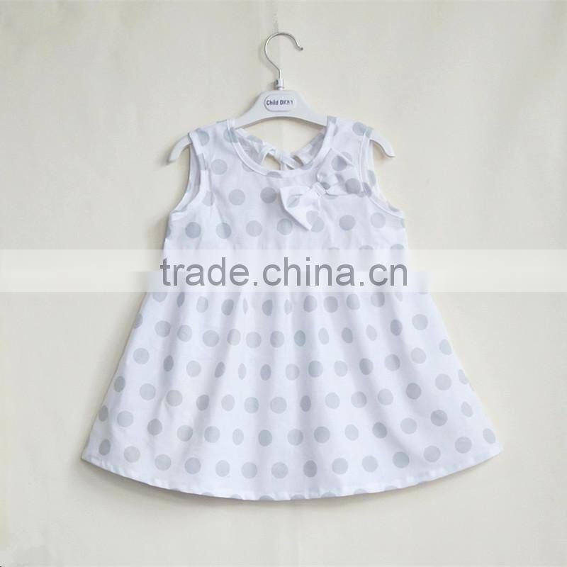 Soft Kids Polka Dot Design Baby Girl Sleeveless Dress Girls Summer Cotton Casual Dresses