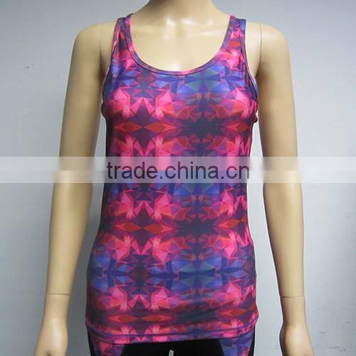 Cheap Wholesale Women Sublimation Printed Colorful Exercise Sports Jogging Wear Yoga Suit