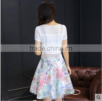 Korea Style Organza Temperament Fairy Flower Dress For Women