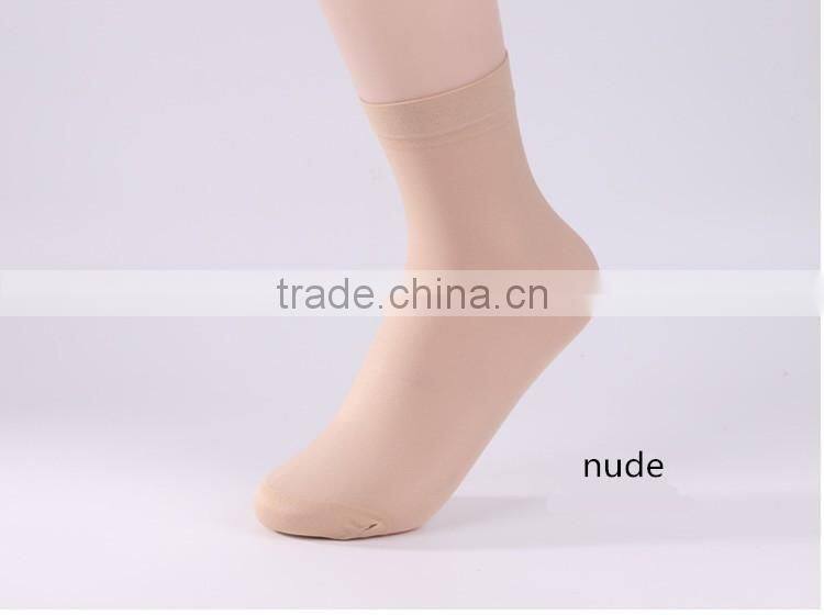 Amazing 10 Pairs/ lot Black nude Pure Color Short Sock Thin Transparent Crystal Silk Socks Girl Summer Women's Socks