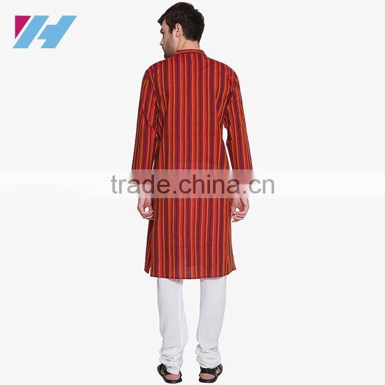 Men's Clothing Long Sleeve Knee Length Kurta Designs