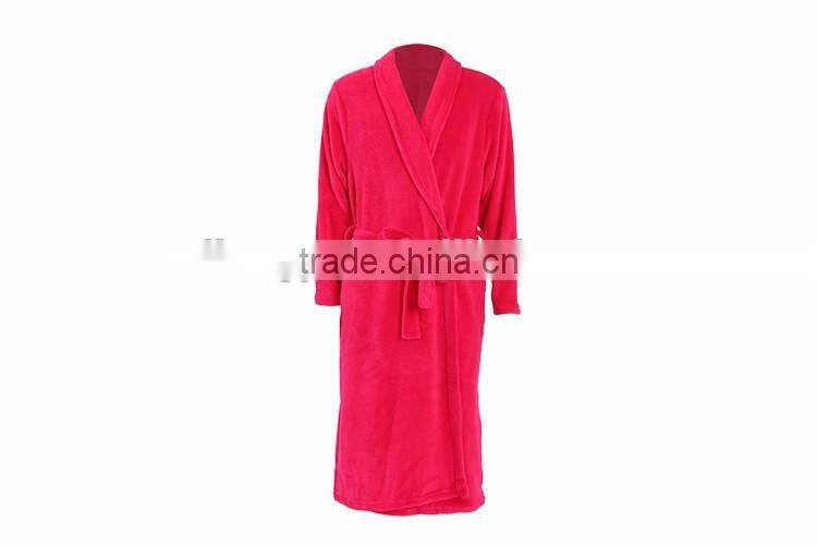 OEM service red bathrobe ladies wholesale luxury short robe