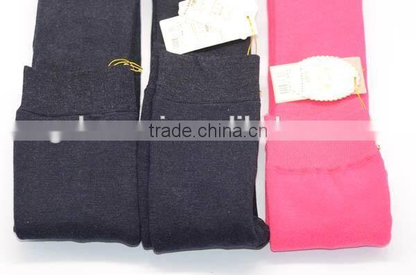 Plain dyed soft fleece inside embroidered kids pantyhose