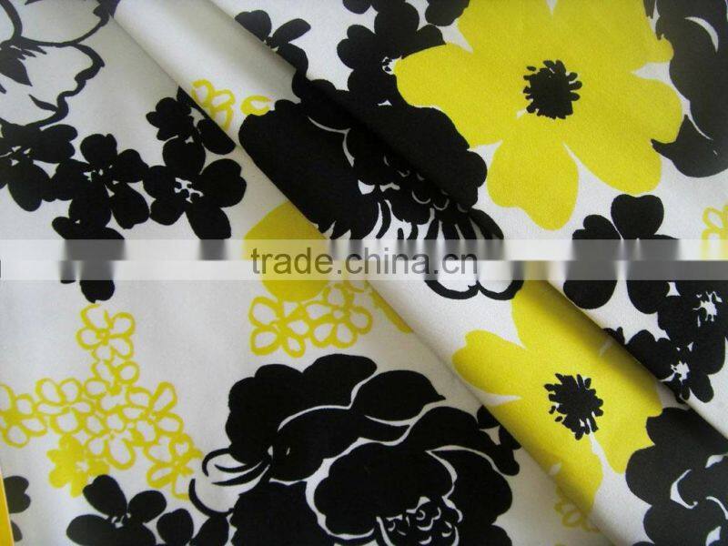 good quality cotton and ramie material printed flocking fabric