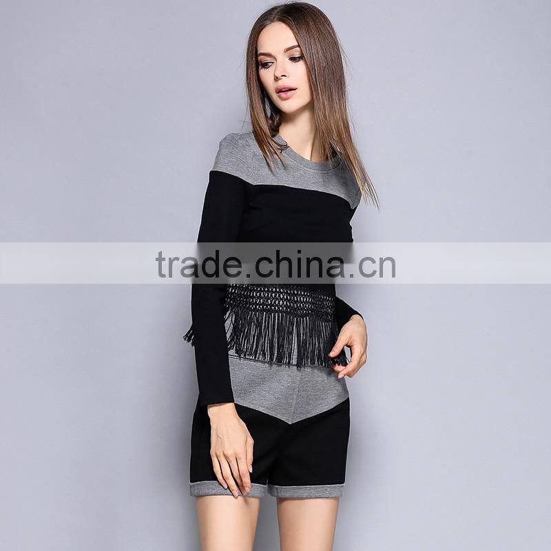 The new style two pieces women autumn casual suit blouse & pant plus size xxxl women clothing