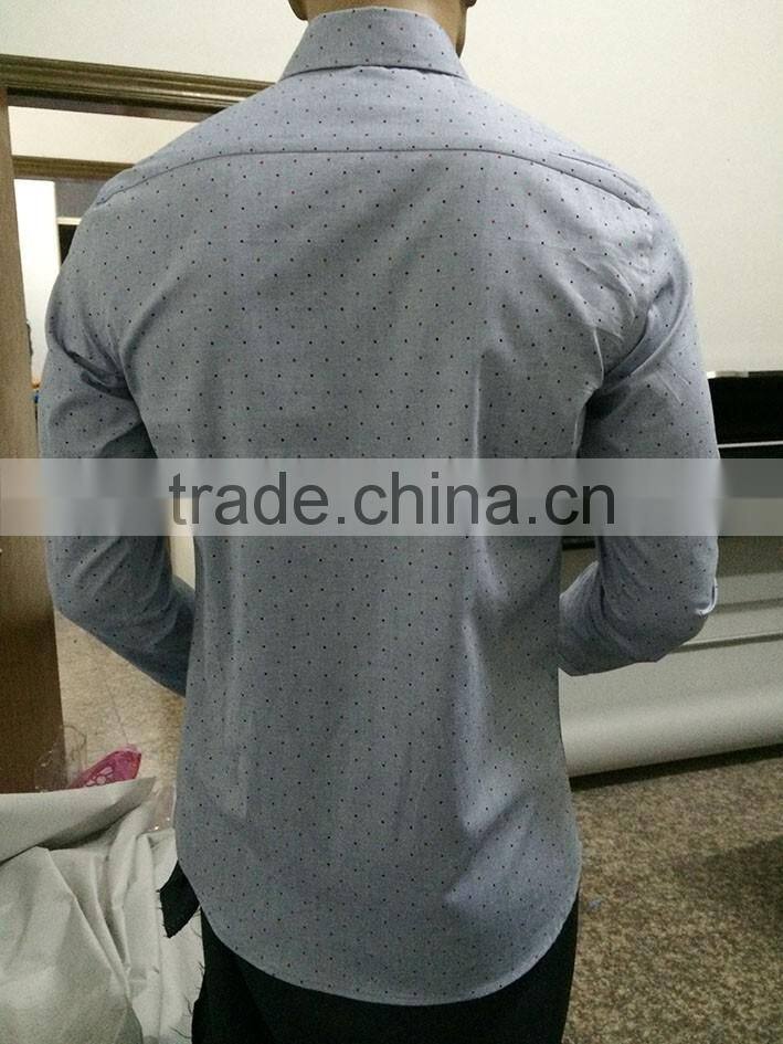 Latest design grey dotted high quality shirts