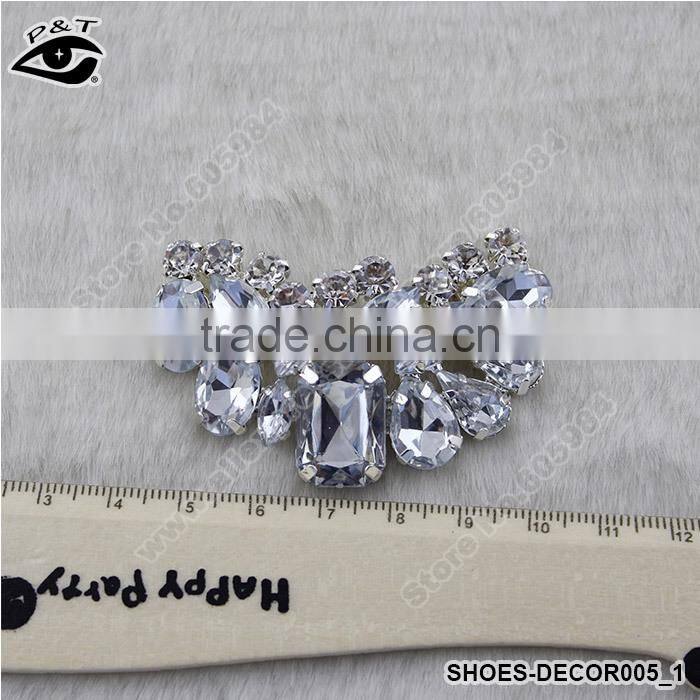 Clip on shoe accessories rhinestone crystal shoe clips shoe clips for flip flops