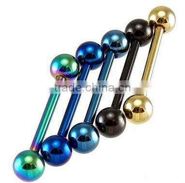 wholesale low price tongue Rings with Candy Stripe
