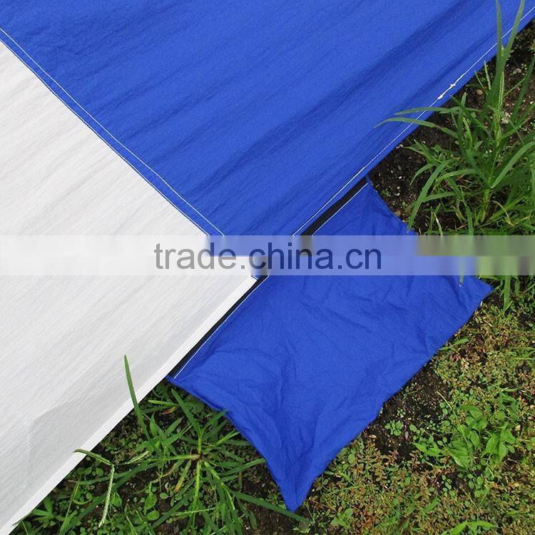 8x9 feet light portable sandfree parachute nylon material quick dry water resistant blanket with pockets & pouch beach blanket