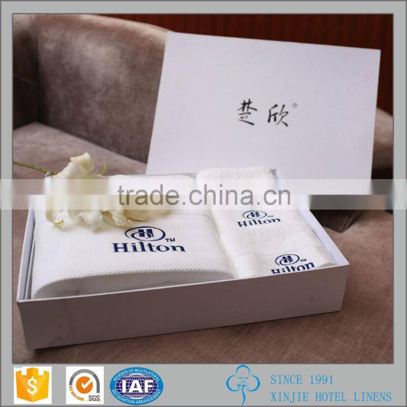 Luxury Hotel Bath Towel White Coffee Hotel Bath Towel Embroidery Logo