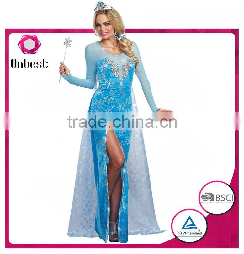 Wholesale cheap cartoon costume for adult elegant costume frozen hot anna dress anna costume