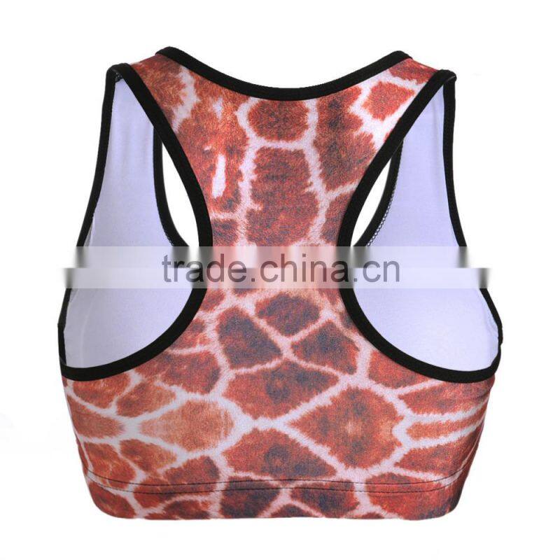 2015 Women Sport Bra Digital Print Bra Plus Size S131-83