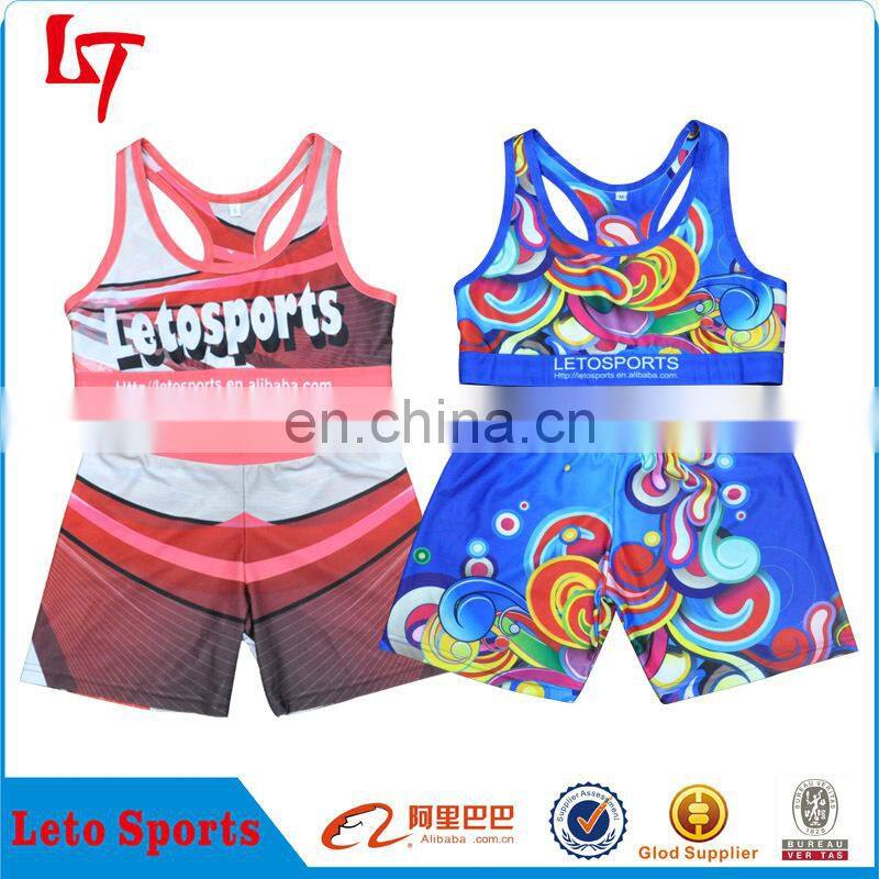 Baby girl's custom sublimation design mini cheerleading bra/cheerleader crop top /cheerleading uniform