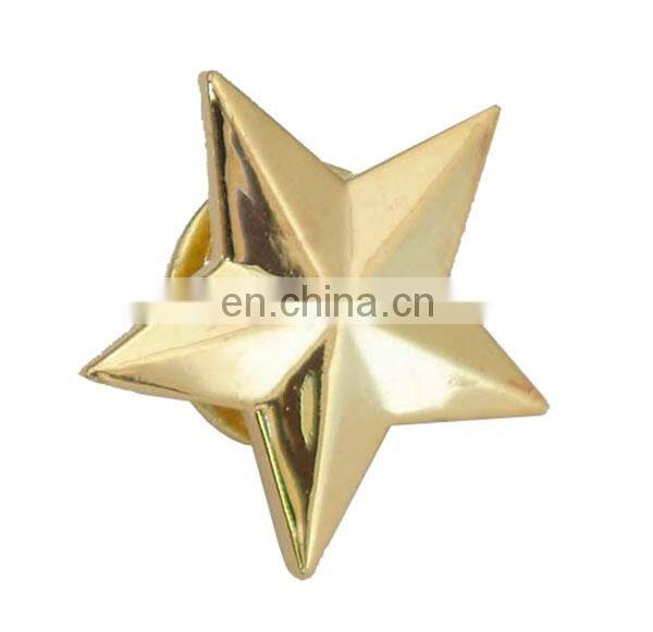 gold star shape metal lapel pin