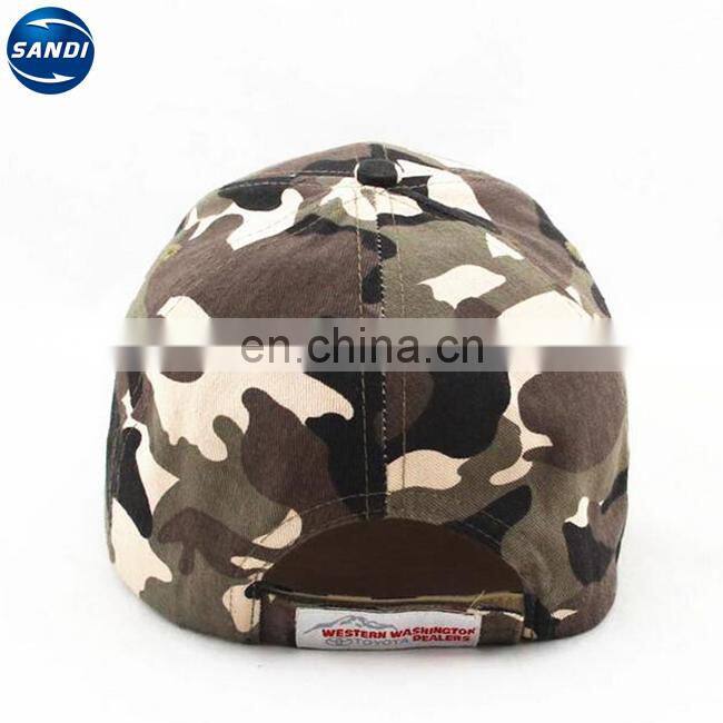 Promotional custom camouflage fabric army military cap