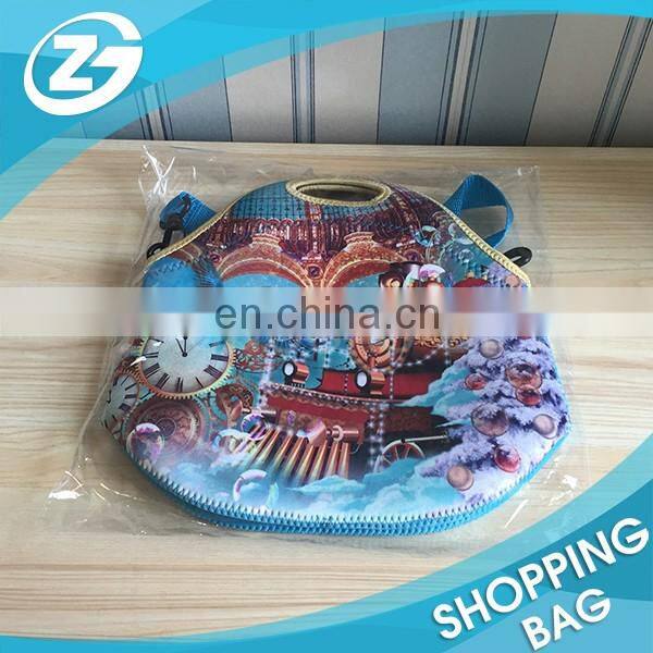 Eco-friendly Insulated Waterproof Neoprene Lunch Bag with Adjustable Crossbody Strap Cooler Neoprene bag