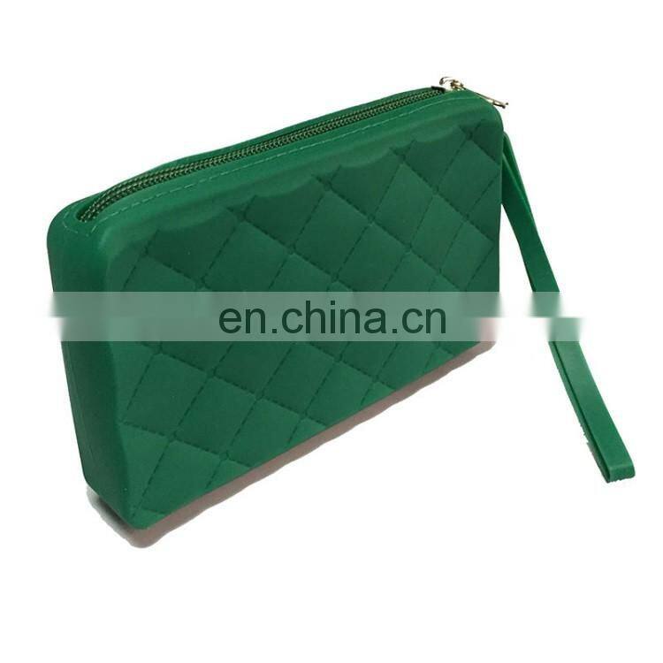 Fashion Clutch Candy Jelly Girls Purse Wallets Rectangle Women Wristlet Silicone Bags