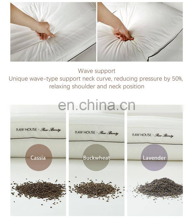 RAWHOUSE home hotel use Cassia buckwheat lavender pillow insert