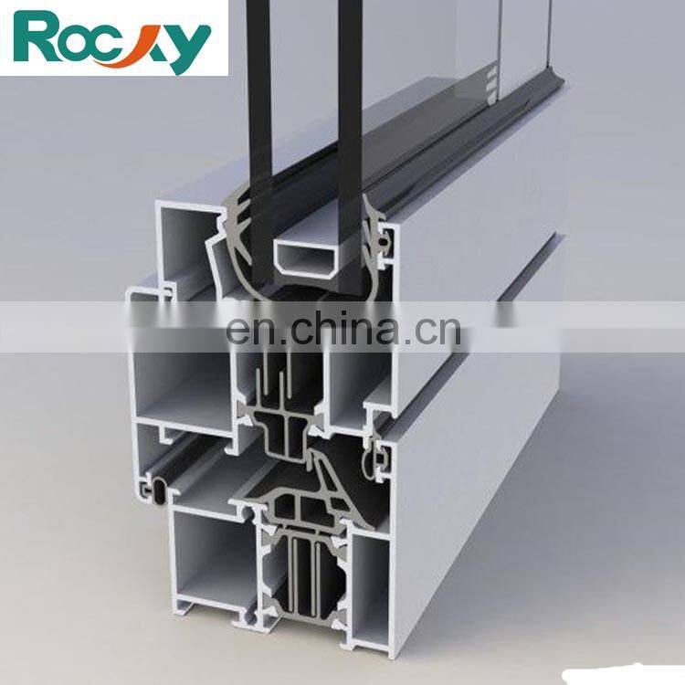 Window powder coated anodized black aluminium profile for double glass