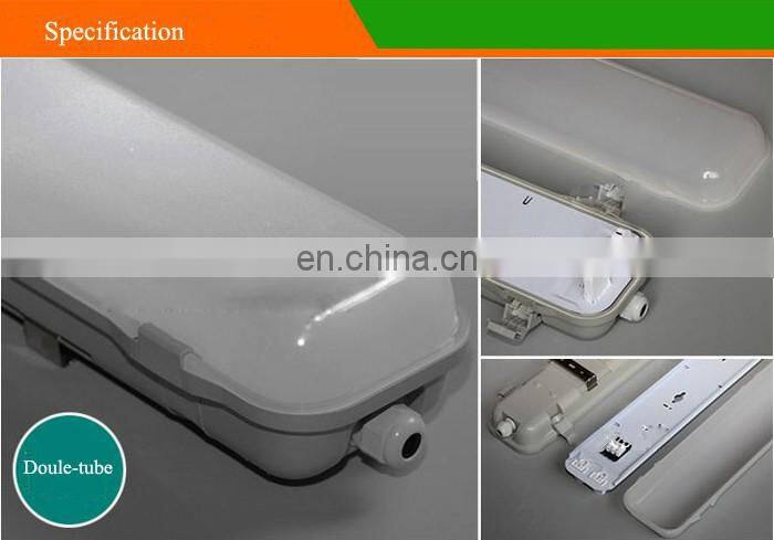 PC housing, PC cover 4ft T8 IP65 tri-proof light fixture