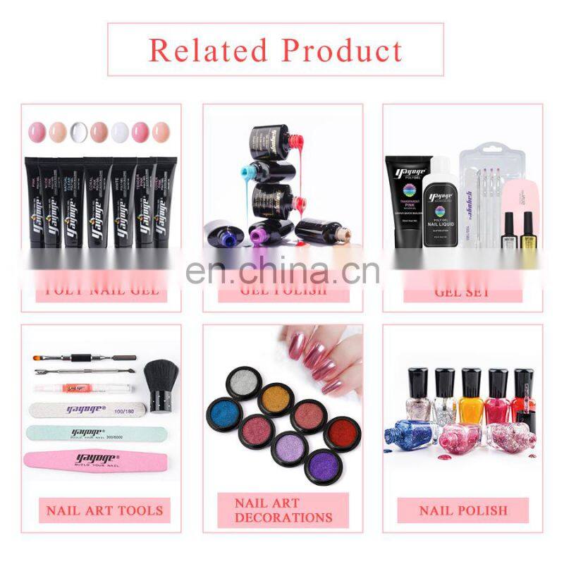 Gift Box 6Pcs Slip solution Kit Top Coat Base Coat Nail Builder Gel Poly Gel kit For Nails