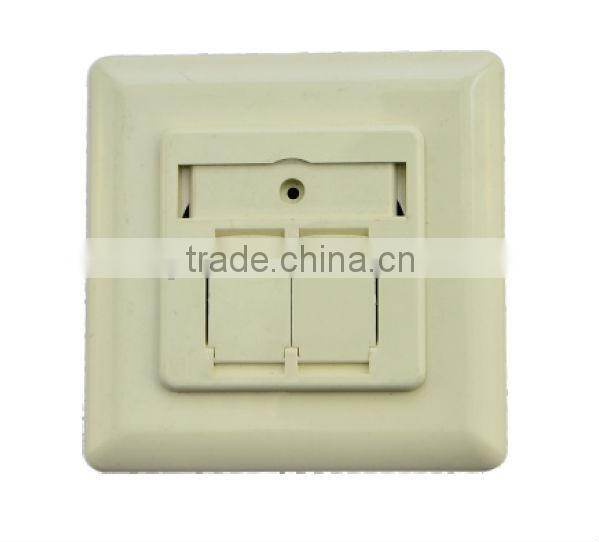outlet with dual STP cat5e jack with double port