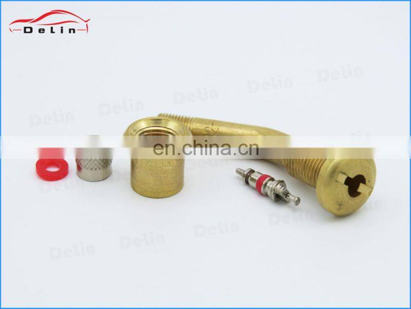 DeLin truck single bend tyre valve tractor brass factory seal clamp-in tyre valve V3-20-1HX