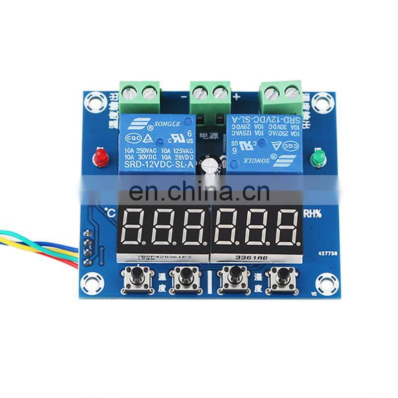 XH-M452 DC 12V LED Digital Temperature and Humidity Controller Independent Output 10A Relay Control Load Thermostat