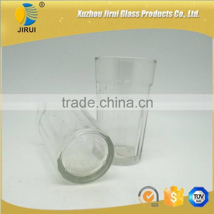 330ml big wide mouth glass cups for water drinking