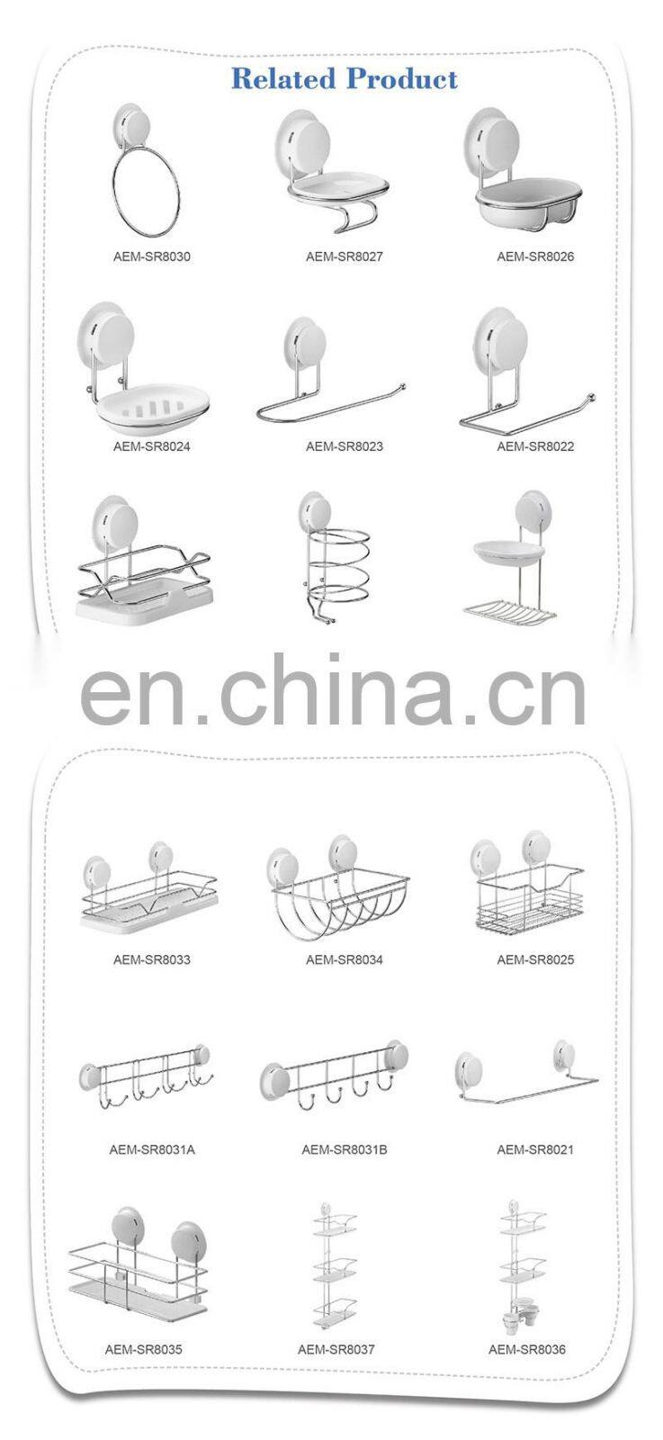 Double suction cup strong space-saving shelves for bathroom