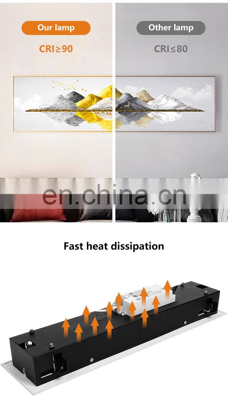 High Lumen Duo Line Indoor Office Mall 20 30 2*20 2*30 W LED Recessed Linear Down Light