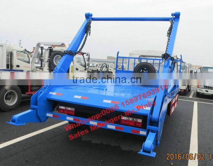New 140HP Swing Arm Container Garbage Truck 6Tons Hook Lifting Garbage Collect Garbage Vehicle Whatsapp 0086 15897603919