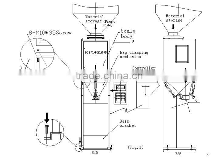 DCS-100A Electronic quantitative packing scale