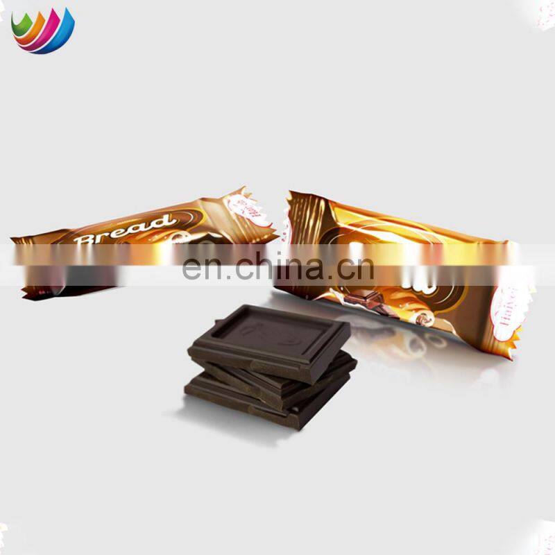 Factory OEM Bolsas De Basura LOW MOQ 1000pcs Colorful Chocolate Bar Candy Plastic Roll Flim Digital Print Mylar Pouch bag