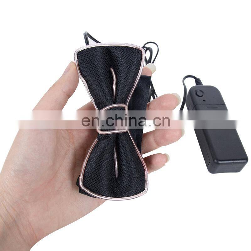 Led Light Up Bow Tie Neon Necktie Masquerade Party Luminous Bow Tie Glow In The Dark Birthday Wedding Cosplay Costume Supplies