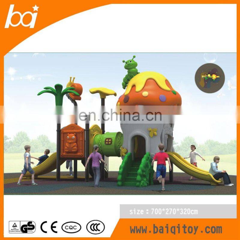 Children playland plastic slide outdoor play equipment for kindergarten