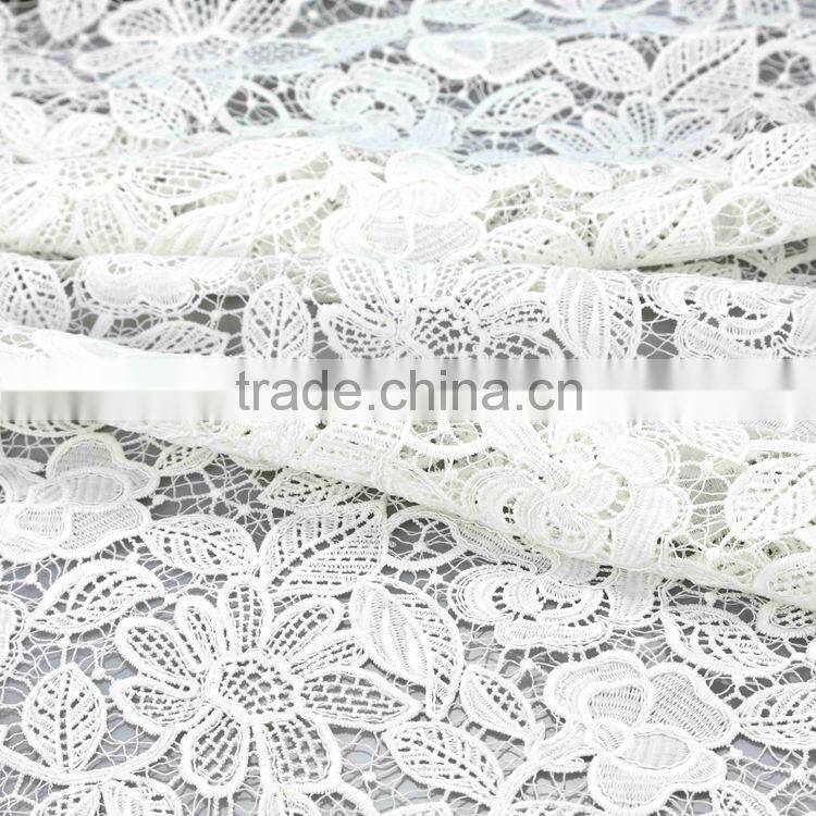 Professional OEM/ODM Manufactur japanese voile cutwork embroidery polyester lace fabric designs