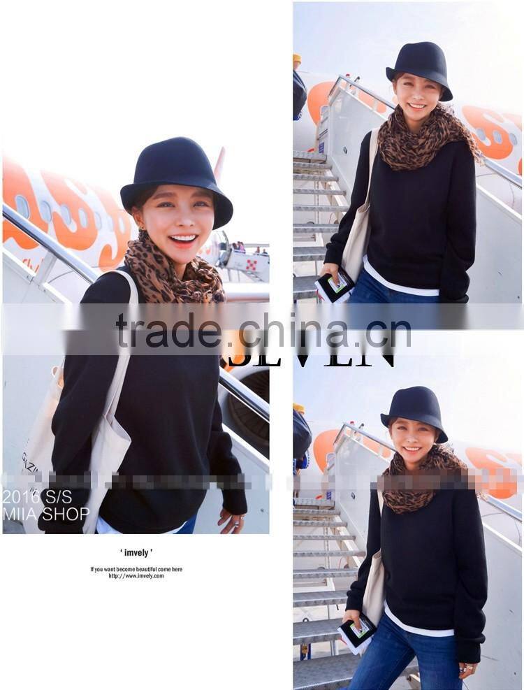 2016 Latest Leisure British Retro Rolled Brim Man Women Lady Real Wool Fedora Hat