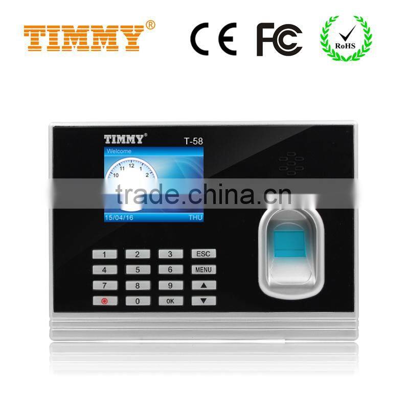 TIMMY large capacity fingerprint attendance system and access control machine (T-58)