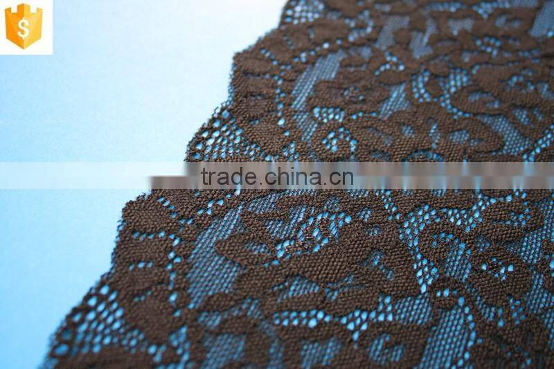 luxurious black lace fabric for lady bra