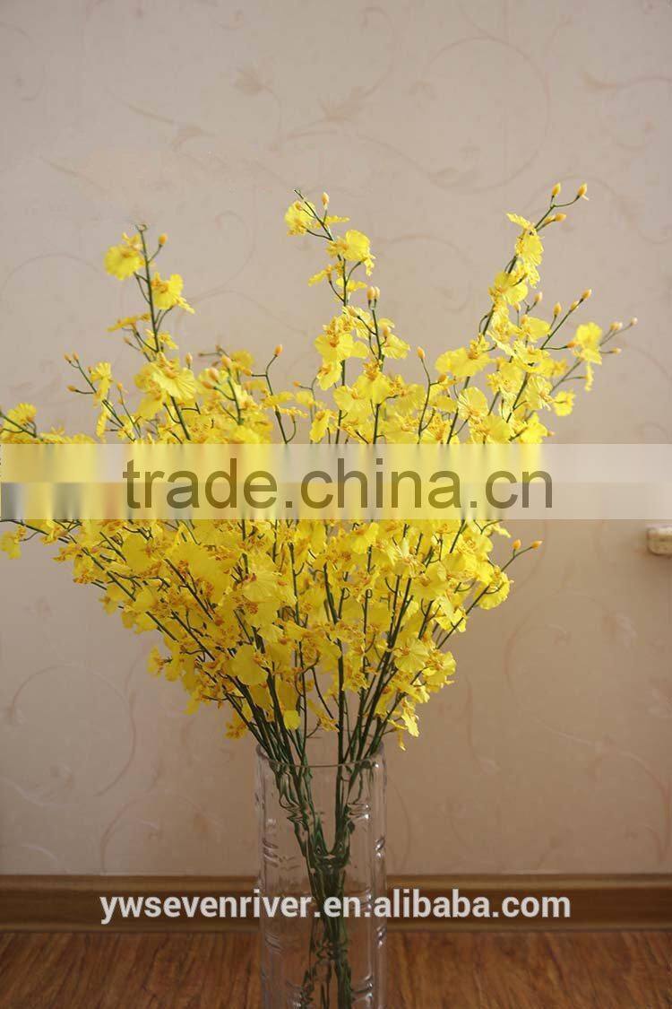 Blasting models available!High-grade yellow dancing orchid Gao zhi silk flowers wholesale simulation flower household ground ado