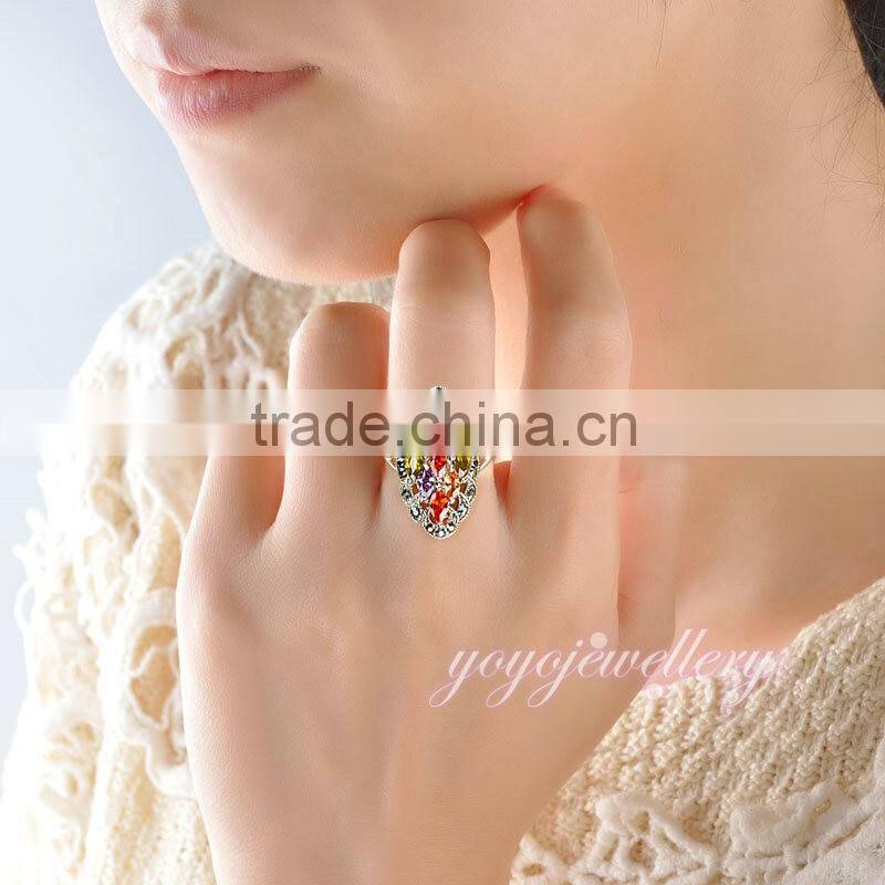 2016 jewelry trends oval shaped color stone latest gold ring designs for girls